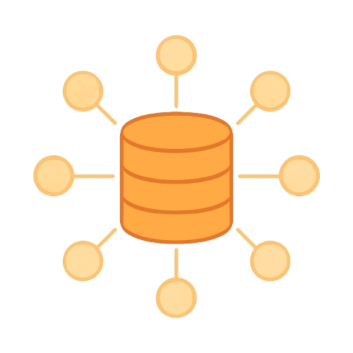 Large data processing visualization showing scalability metrics